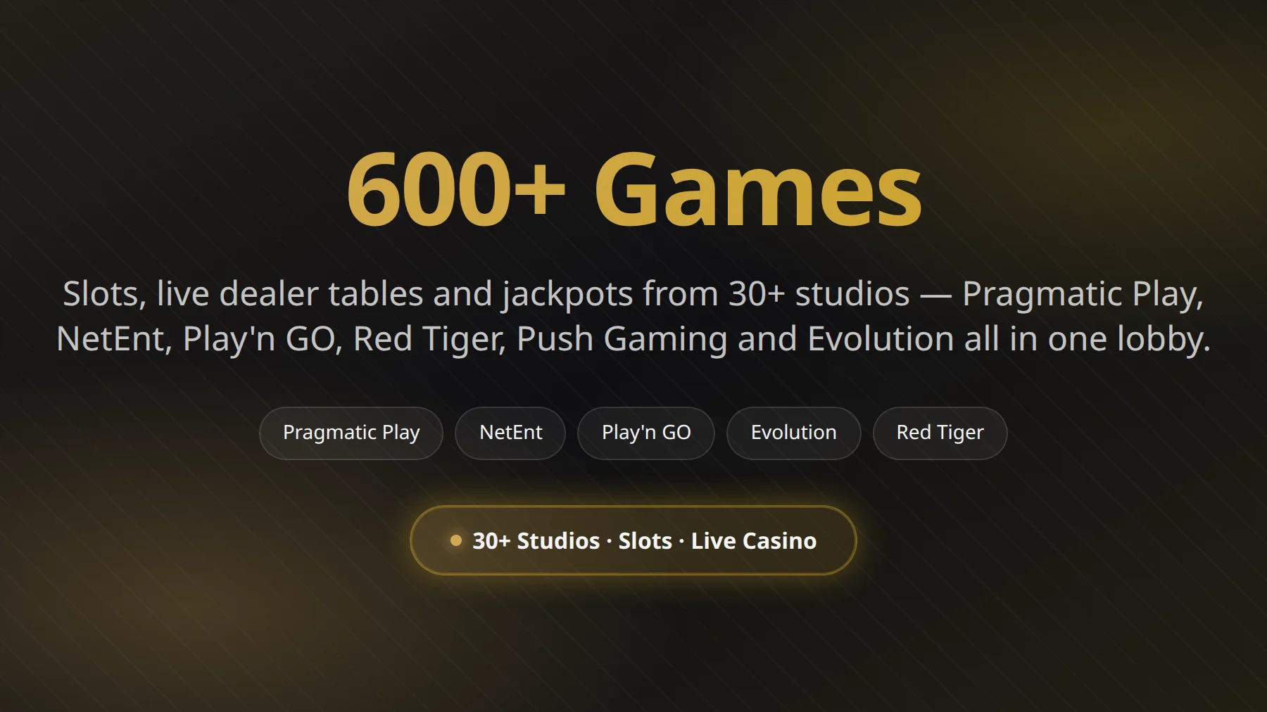 Prime Casino Games - 600+ slots, live dealer and jackpot titles from Pragmatic Play, NetEnt, Play'n GO and Evolution