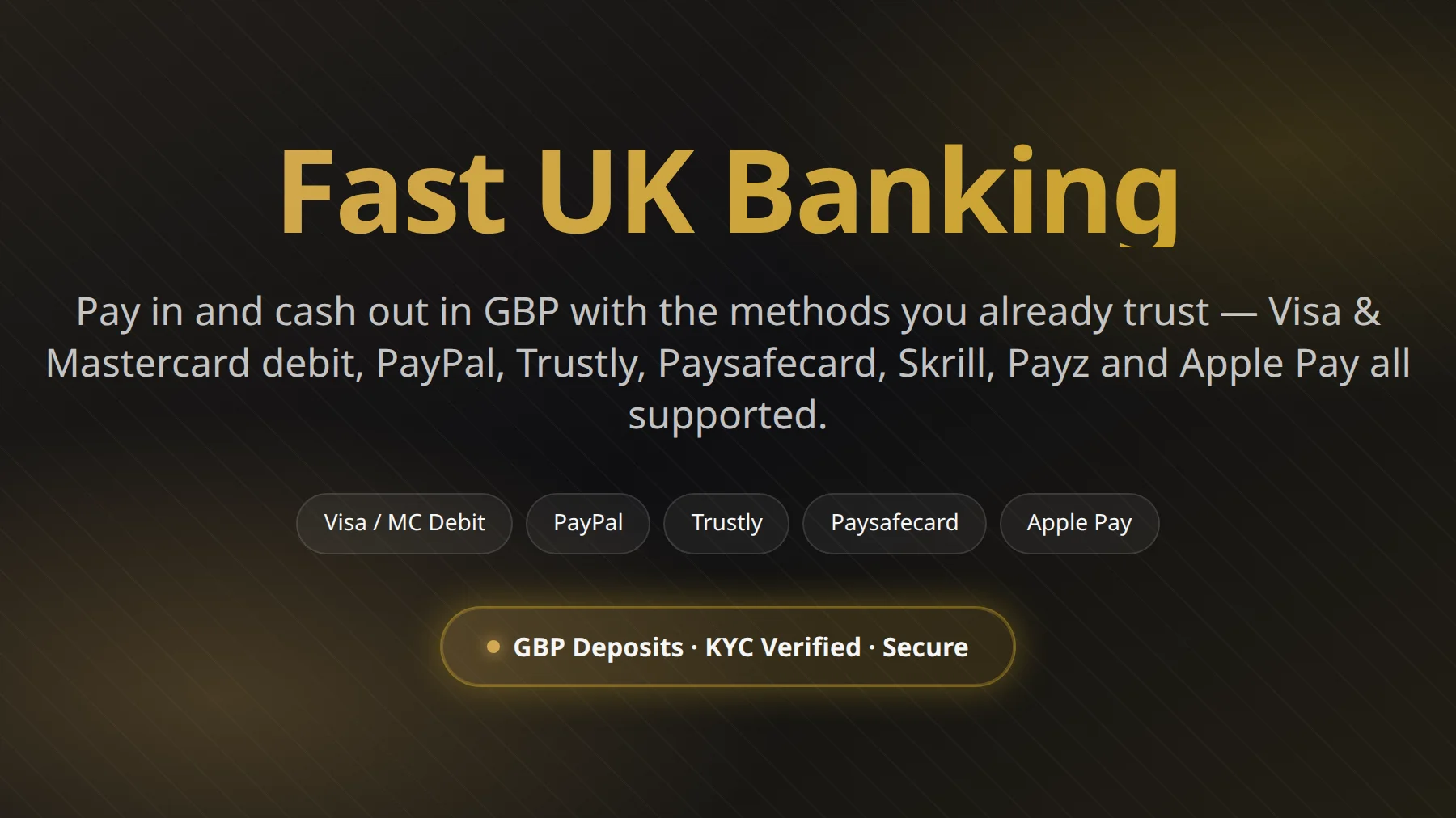 Prime Casino UK payments - deposit and withdrawal methods